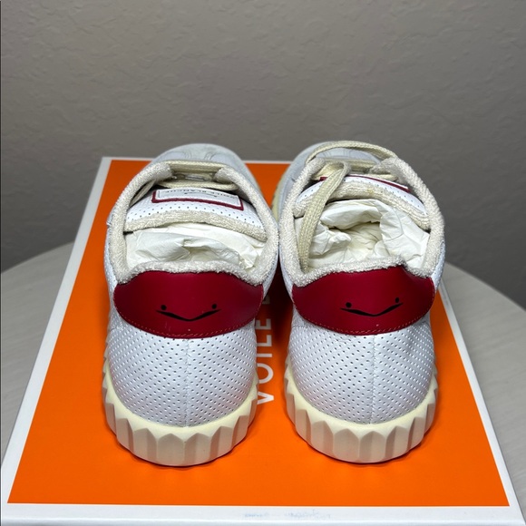 Voile Blanche Ines Mesh & Leather Sneakers - White/Red NIBox Size 37 (7US) - Picture 9 of 12